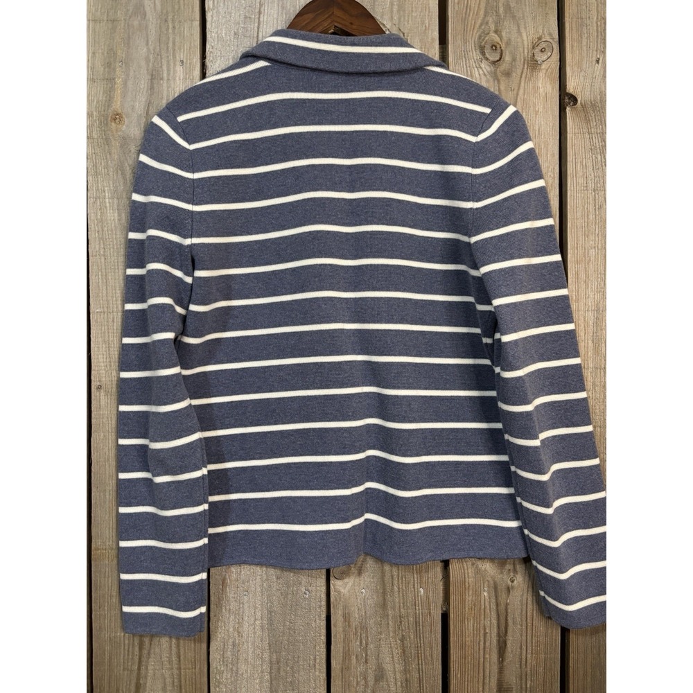 Talbots‎ Striped Knit Blazer – Coastal Navy Preppy Chic